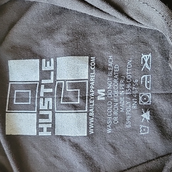 HUSTLE hoodie long sleeves tee size Medium logo front CALIFORNIA REPUBLIC - Picture 7 of 14